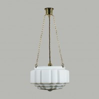 Lighting Inspiration-ST KILDA 14” Opal Matt 3 Chain SUSP-Polish Brass